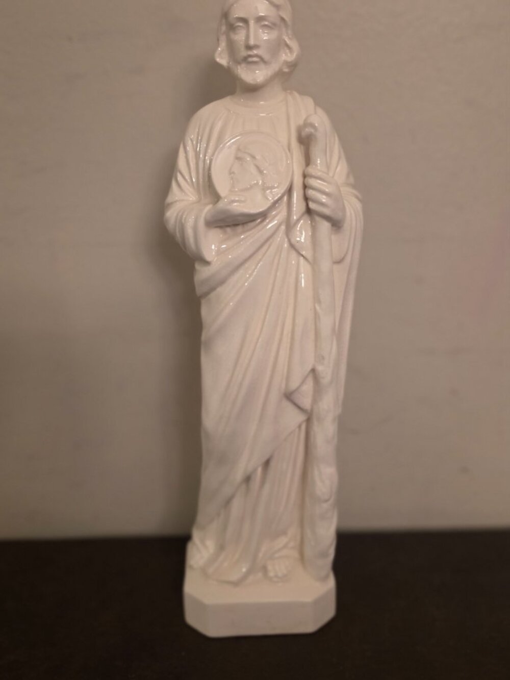 Saint Jude statue is a beautifully Cream Color - Picture 1 of 5